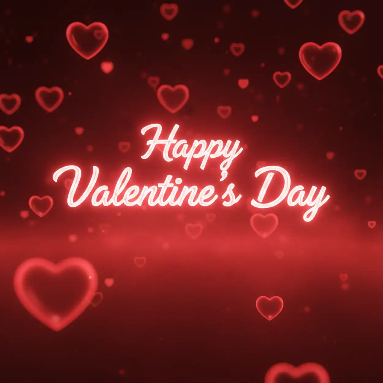 romantic valentines day heart glow background