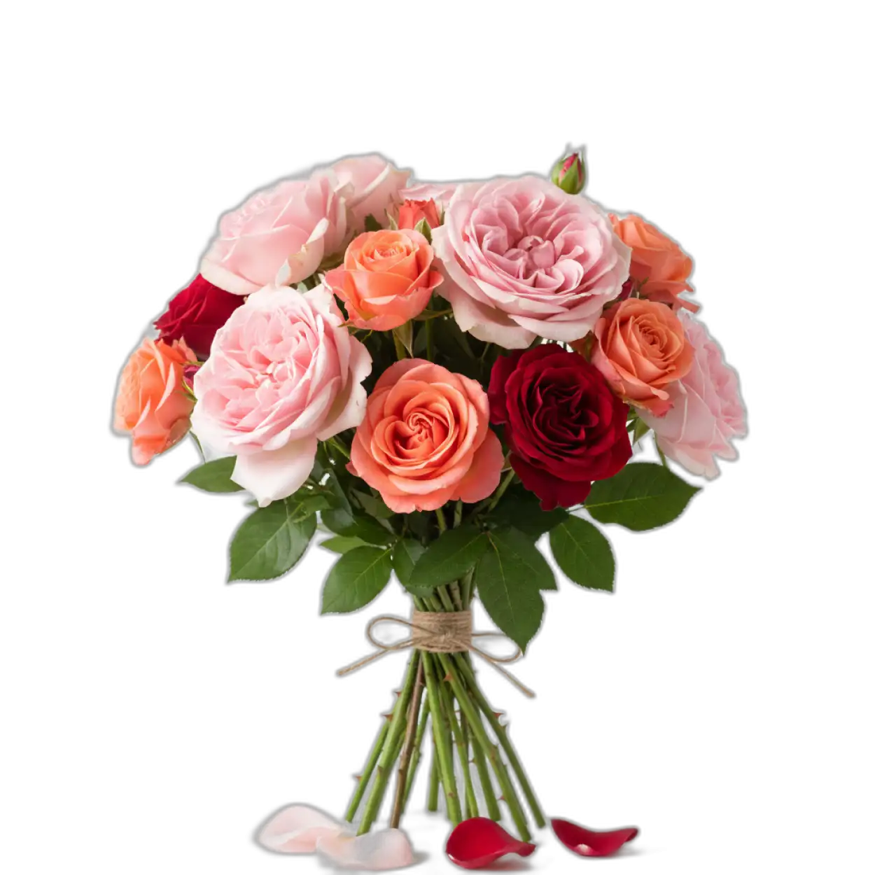 Free Download Rose Bouquet Png Aesthetic Flower - High Quality Rose Bouquet Png PNG Image