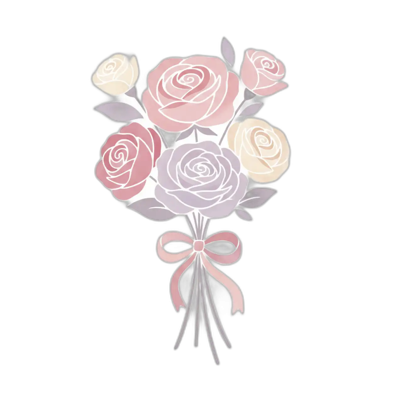 Rose Bouquet Png Minimal Design - Royalty Free Rose Bouquet Png Image | Pngmagic Free Download Rose Bouquet Png Minimal Design - High Quality Rose Bouquet Png PNG Image
