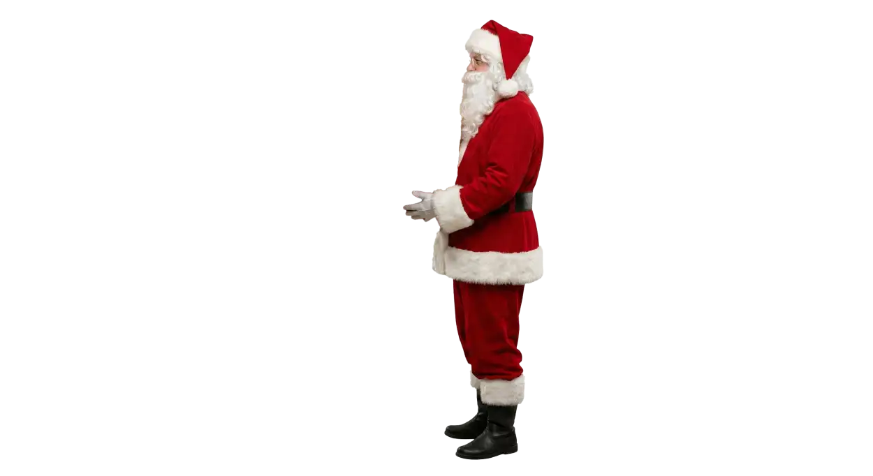 santa claus with christmas gifts png download