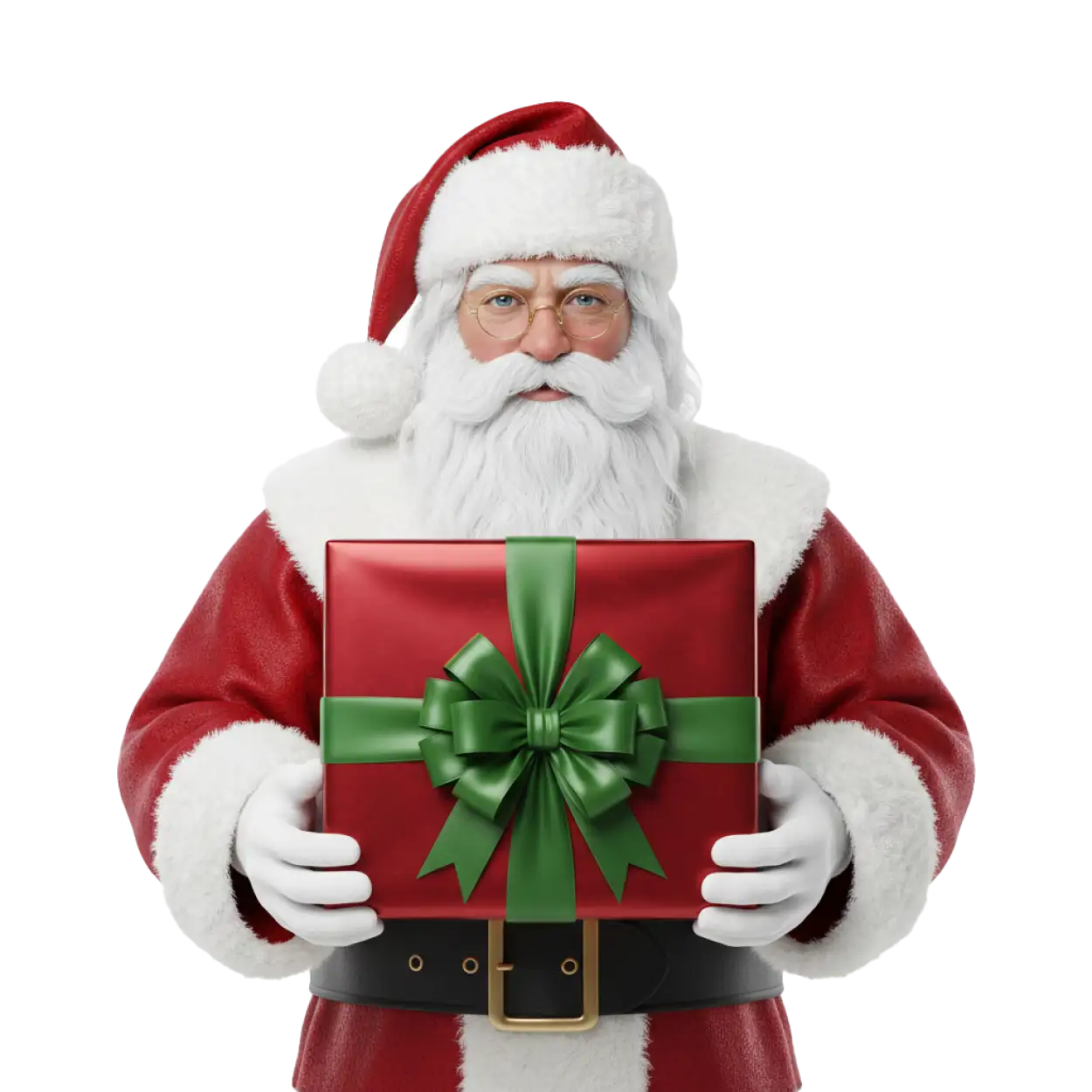 santa claus with toy gifts png