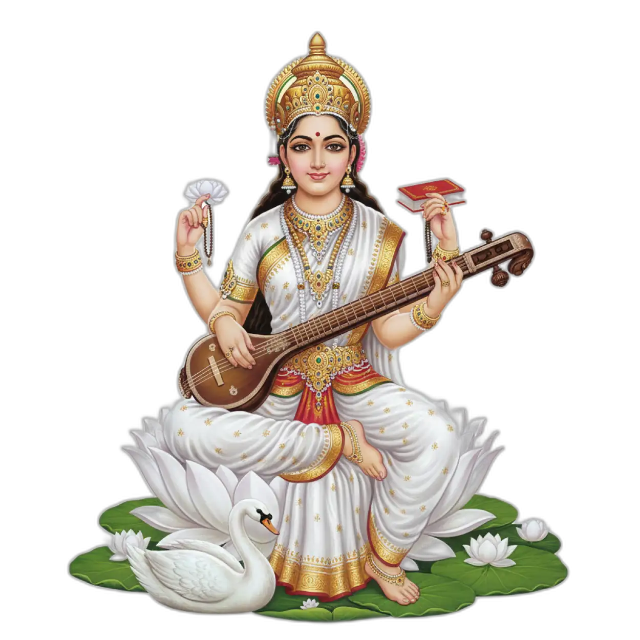 saraswati mata png for flex printing