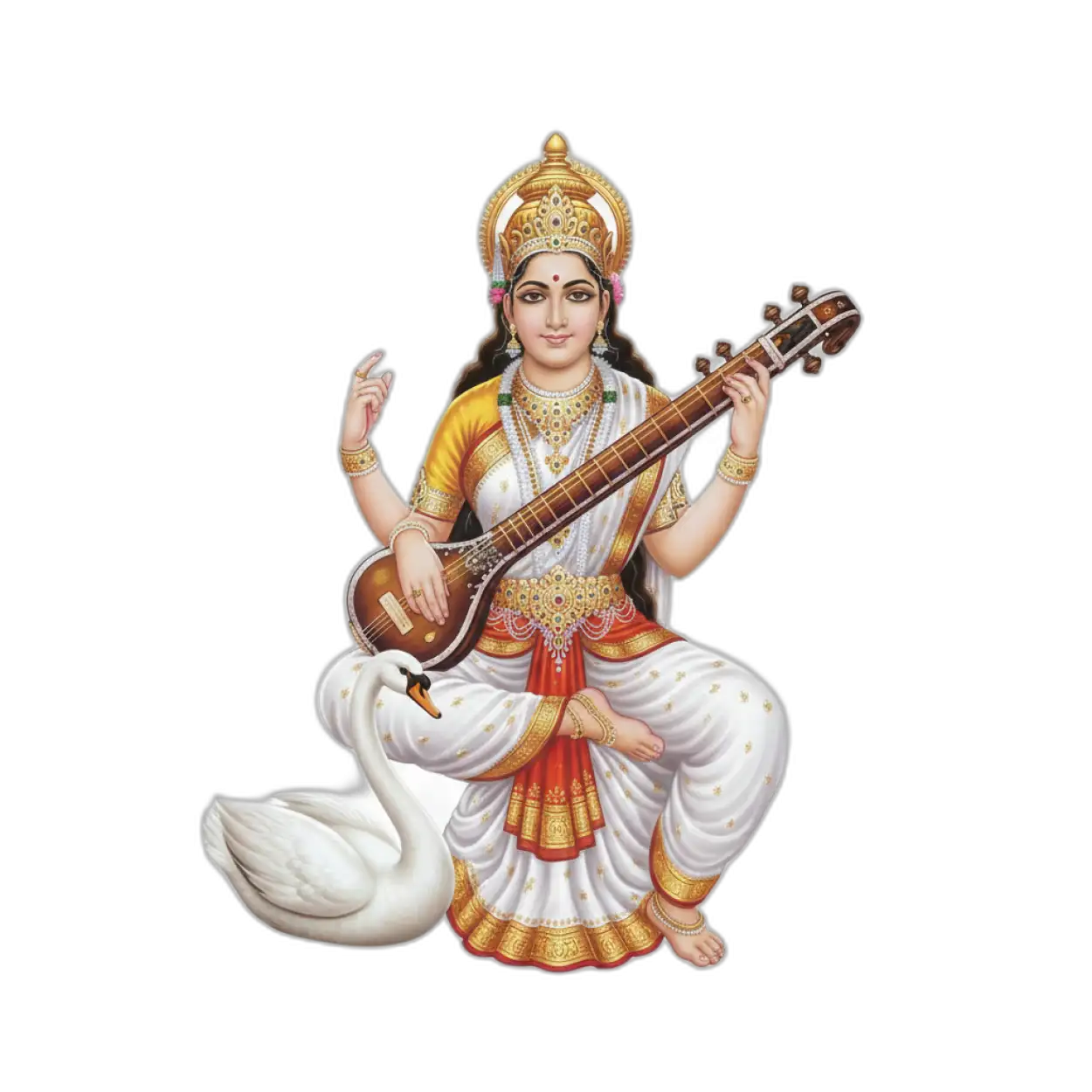 saraswati png for devotional background