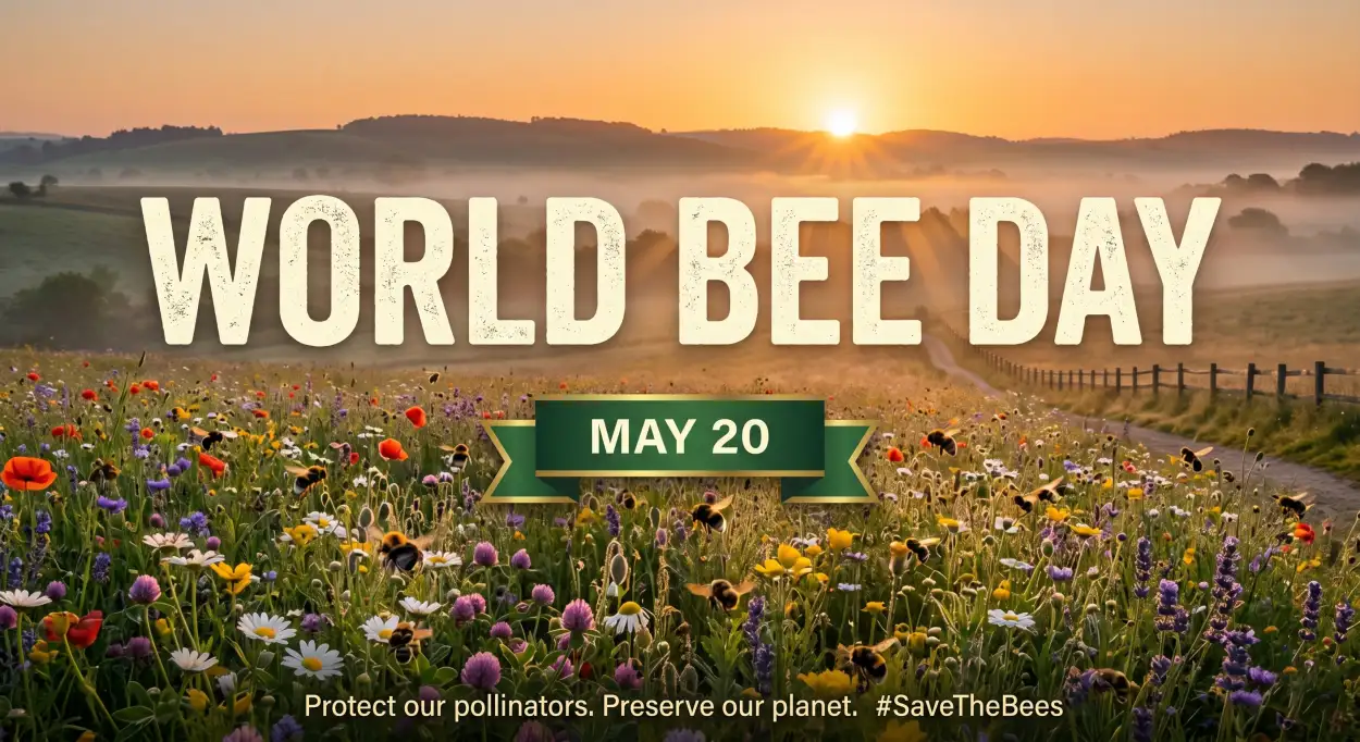 Free Download Save Bees World Bee Day 2026 - High Quality World Bee Day 2026 Image