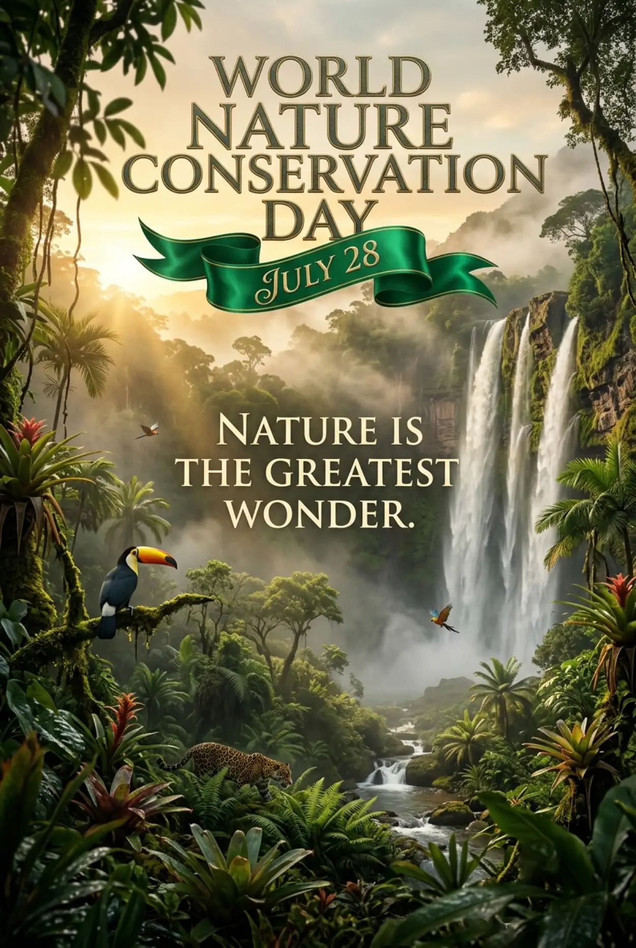 Free Download Save Nature Poster Template - High Quality World Nature Conservation Day 2026 Image