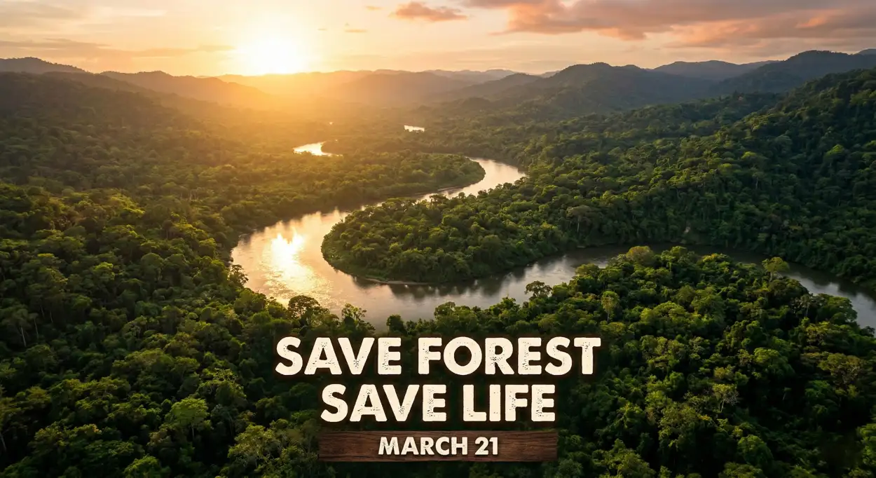Free Download Save Trees Poster Maker Online - High Quality International Day Of Forests Image