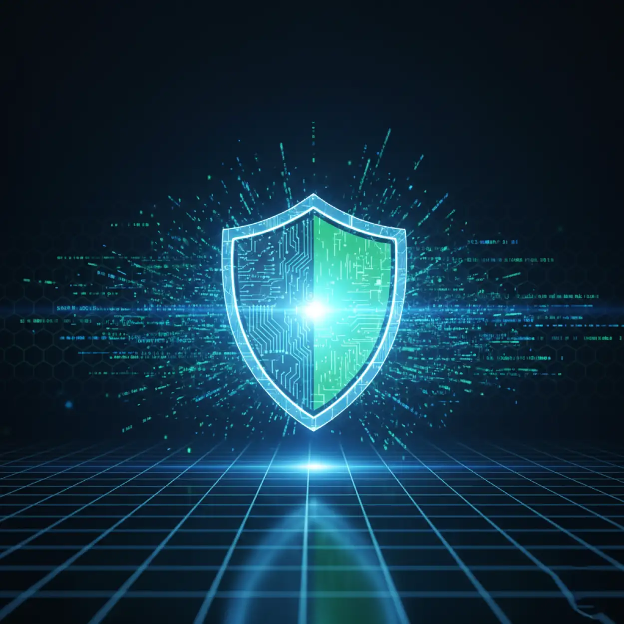 secure technology background cyber