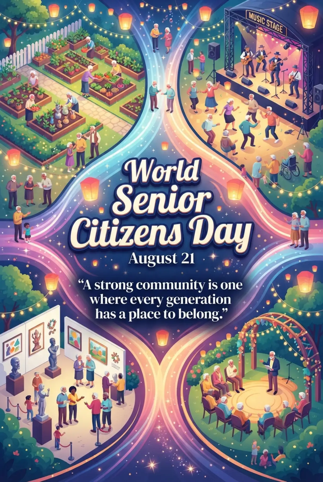 Free Download Senior Citizens Day 2026 Community Service Ideas - High Quality Senior Citizens Day 2026 Image