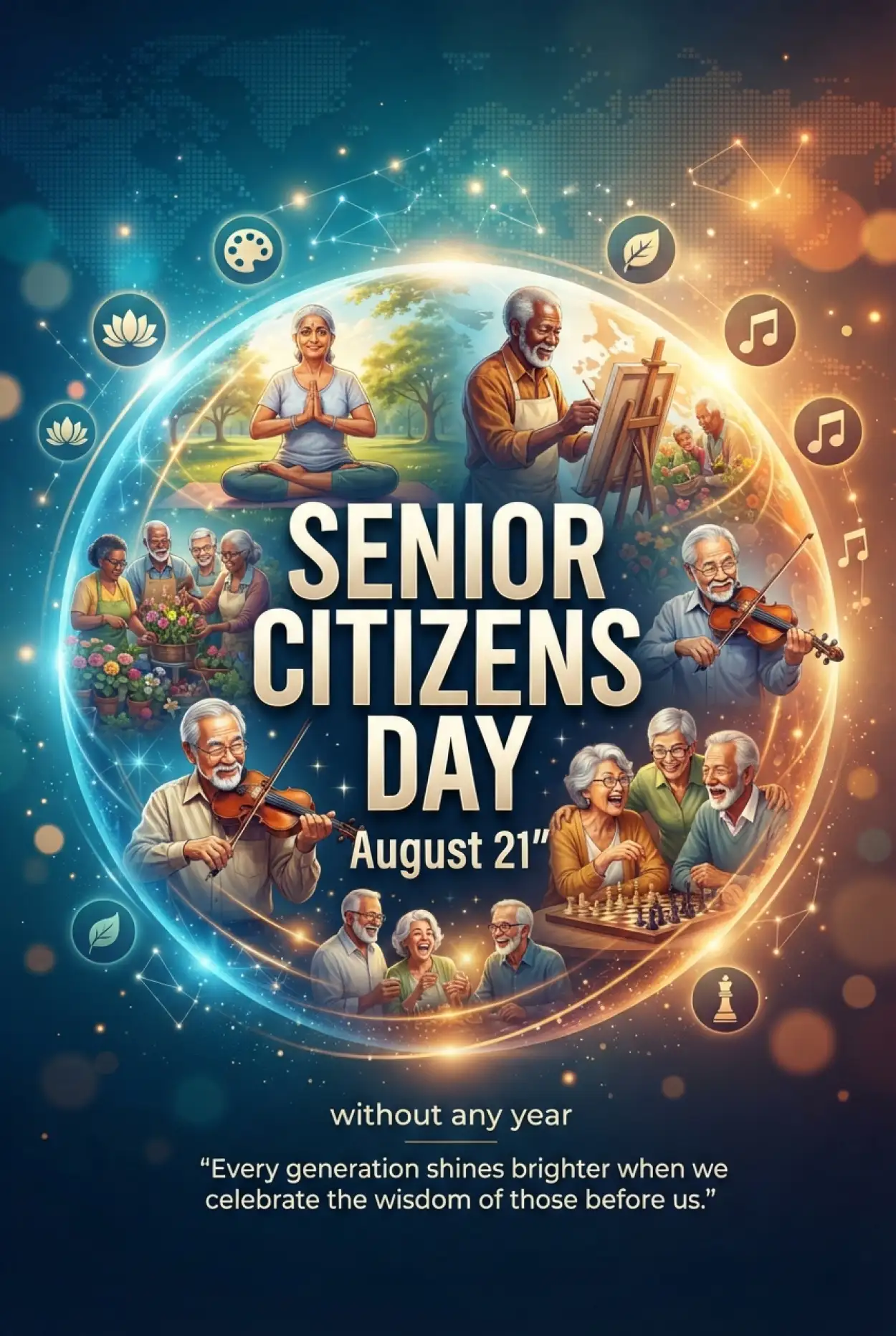 Free Download Senior Citizens Day 2026 Facts About Elderly People - High Quality Senior Citizens Day 2026 Image