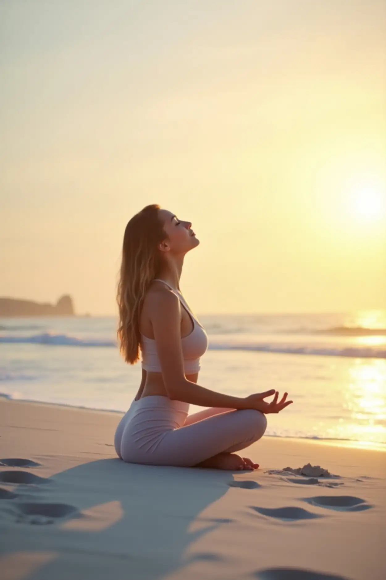 Serene Yoga Background with Natural Scenery