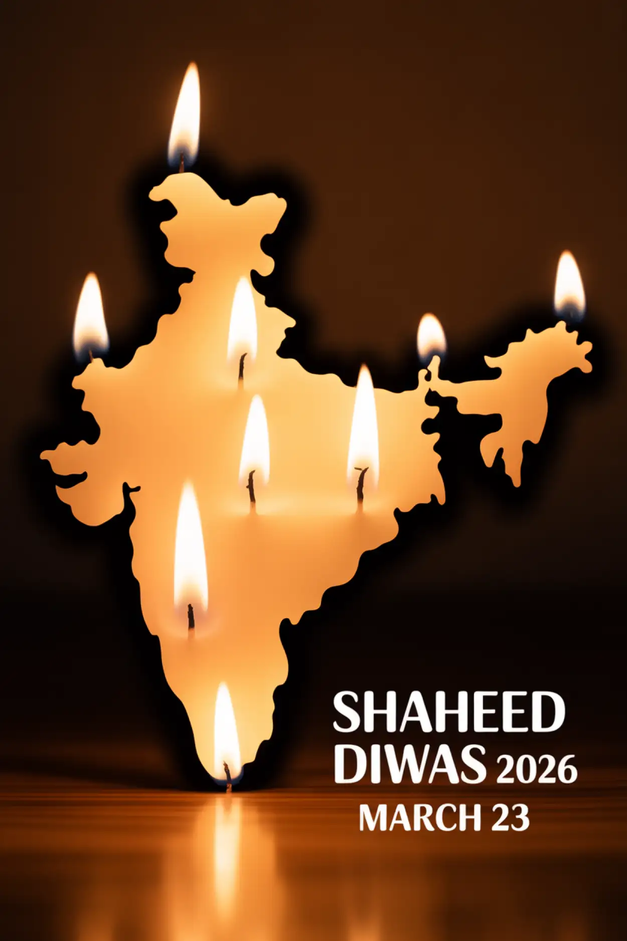 shaheed diwas 2026 images with candles tribute