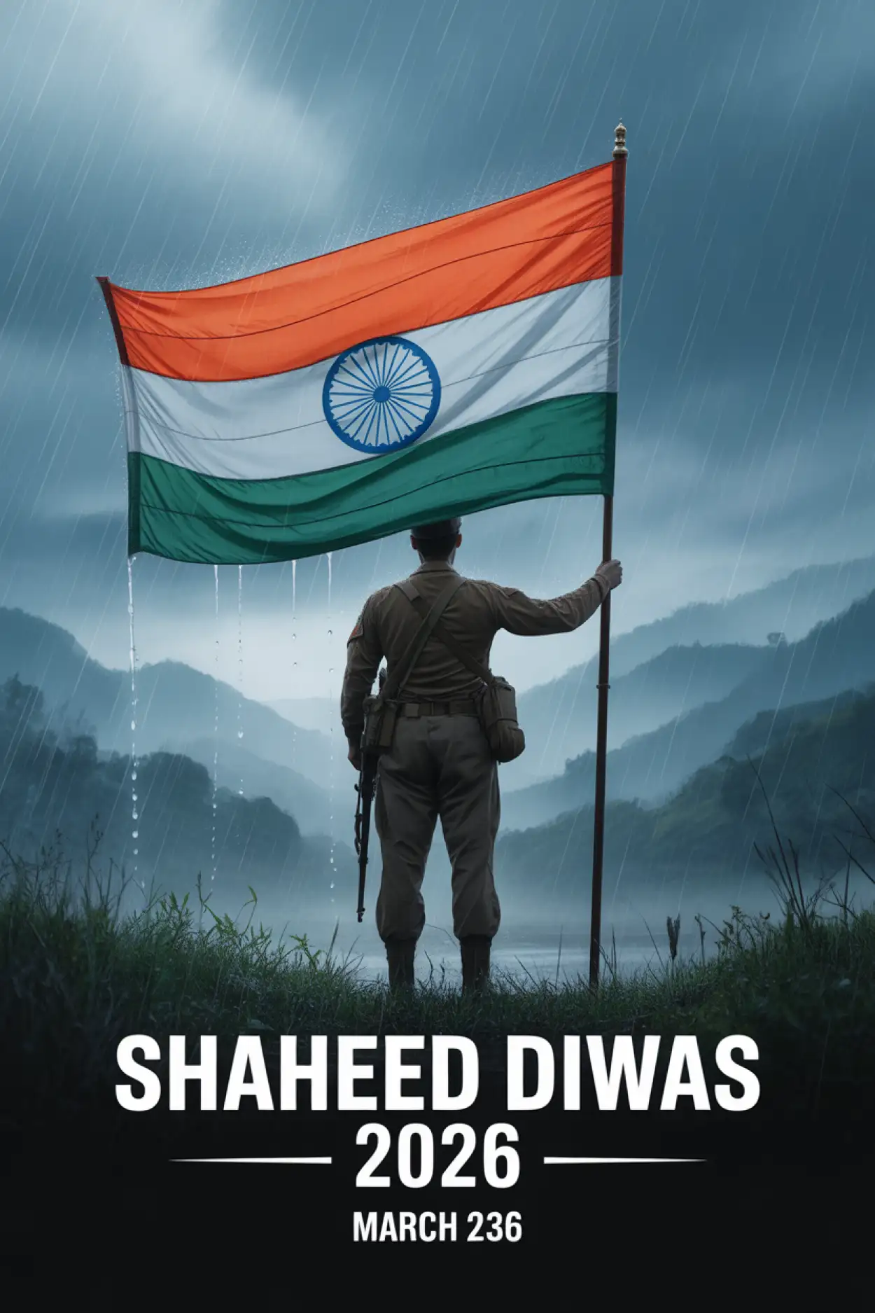 shaheed diwas 2026 tribute poster design