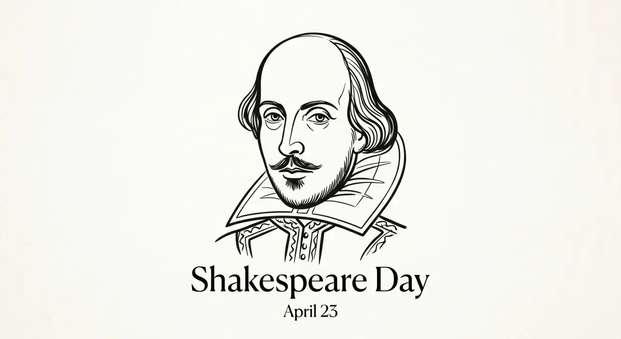 Free Download Shakespeare Day Drawing Ideas Easy - High Quality William Shakespeare Day 2026 Image