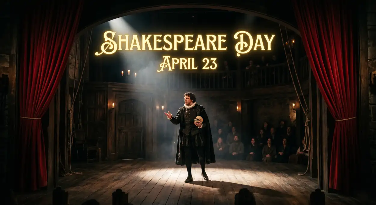 Free Download Shakespeare Day Festival Content Ideas 2026 - High Quality William Shakespeare Day 2026 Image