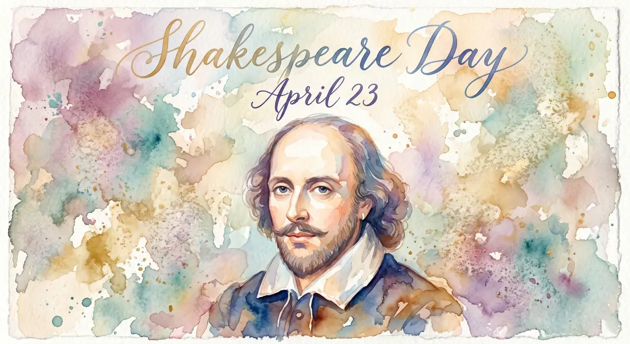 Free Download Shakespeare Day India Celebration Ideas - High Quality William Shakespeare Day 2026 Image