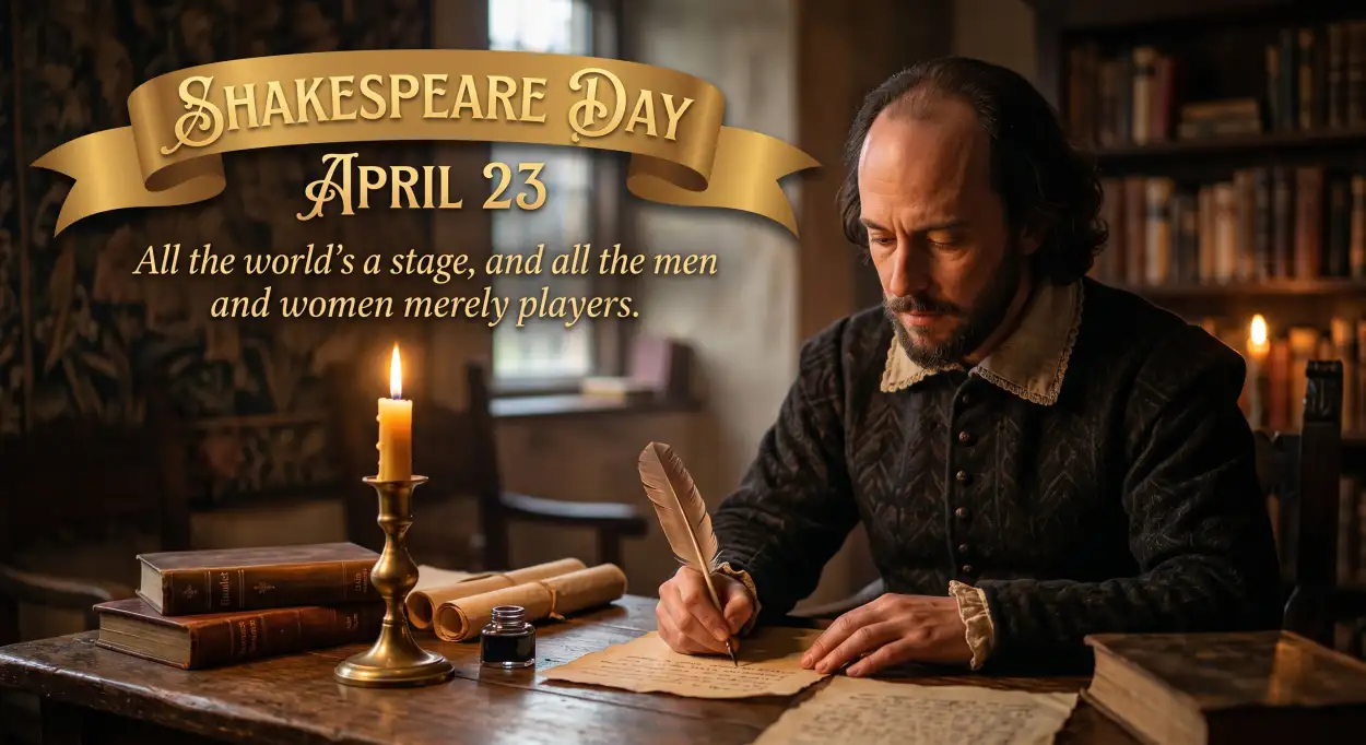 Free Download Shakespeare Day Meaning And Significance - High Quality William Shakespeare Day 2026 Image