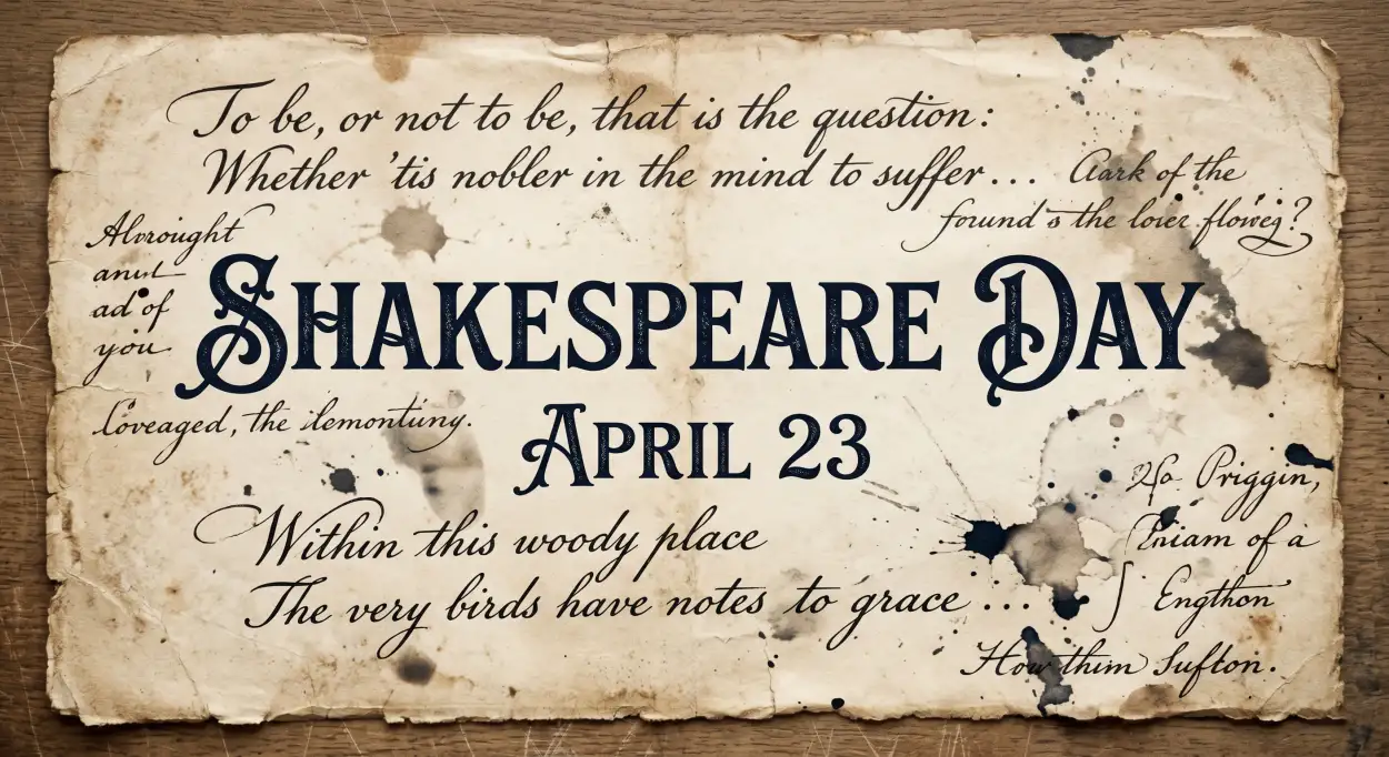 Free Download Shakespeare Day Quotes Images Free Download Hd - High Quality William Shakespeare Day 2026 Image