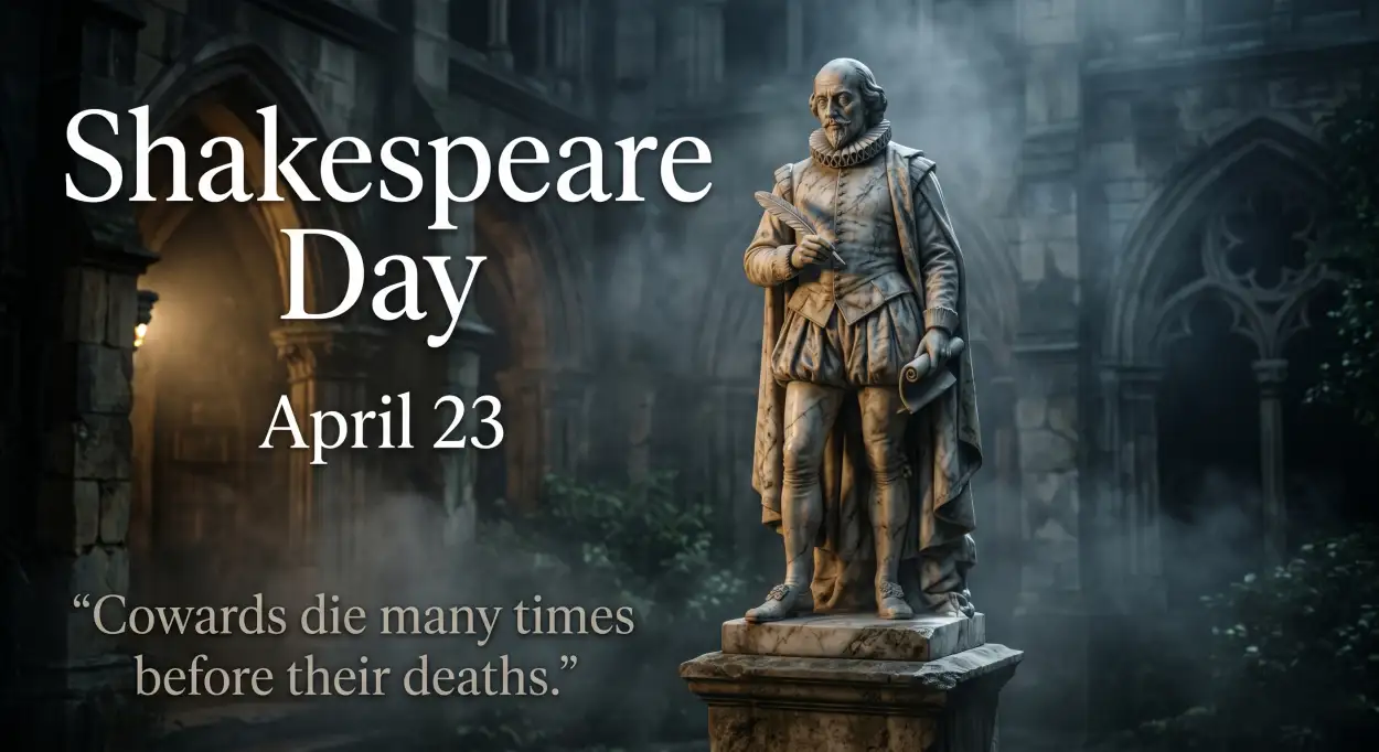 Free Download Shakespeare Day Social Media Campaign Ideas - High Quality William Shakespeare Day 2026 Image