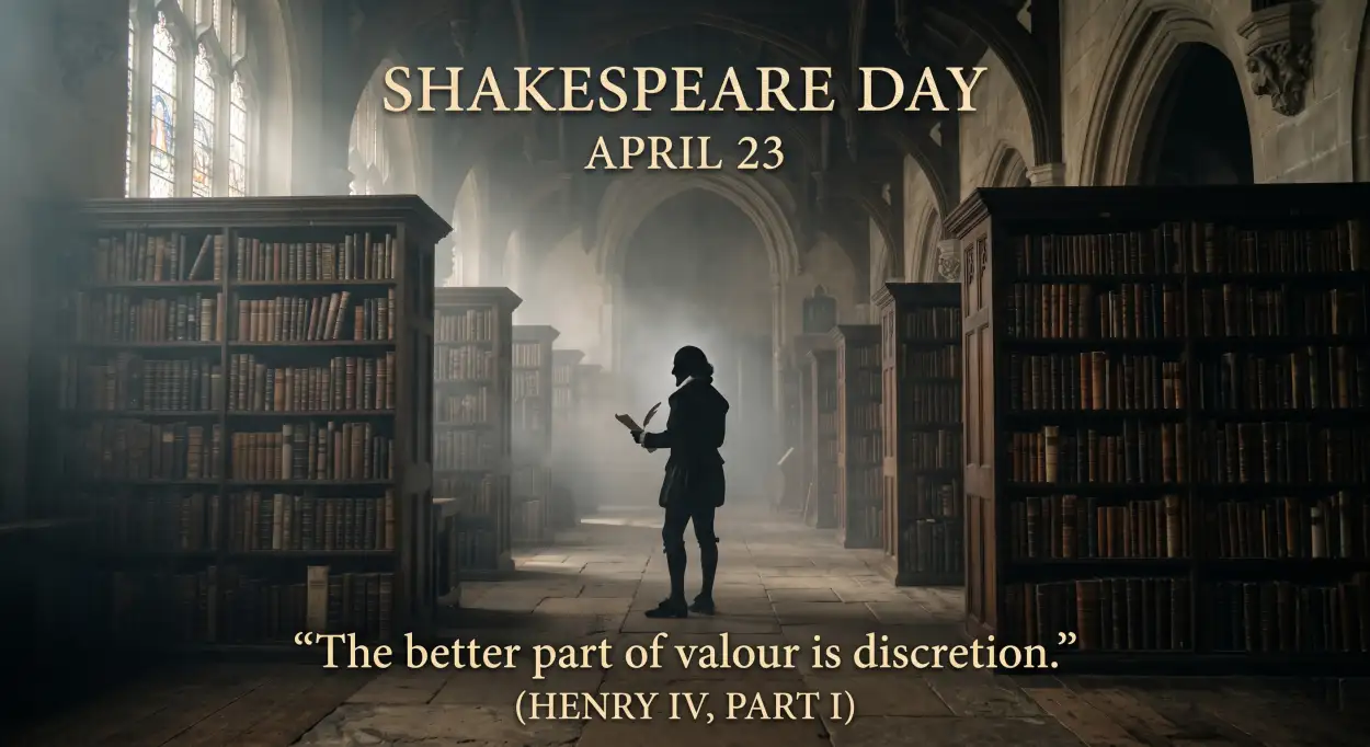 Free Download Shakespeare Day Speech For Students In English 2 - High Quality William Shakespeare Day 2026 Image