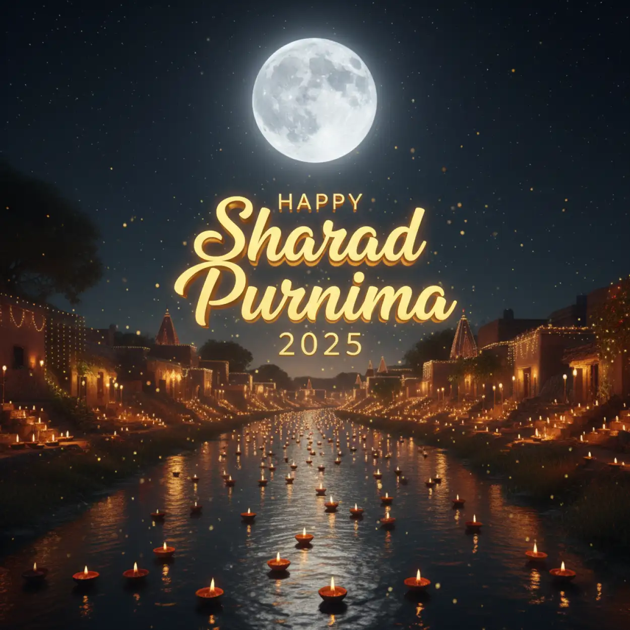Free Download Sharad Purnima 2025 Full Moon Night Wallpaper - High Quality Happy Sharad Purnima 2025 Background