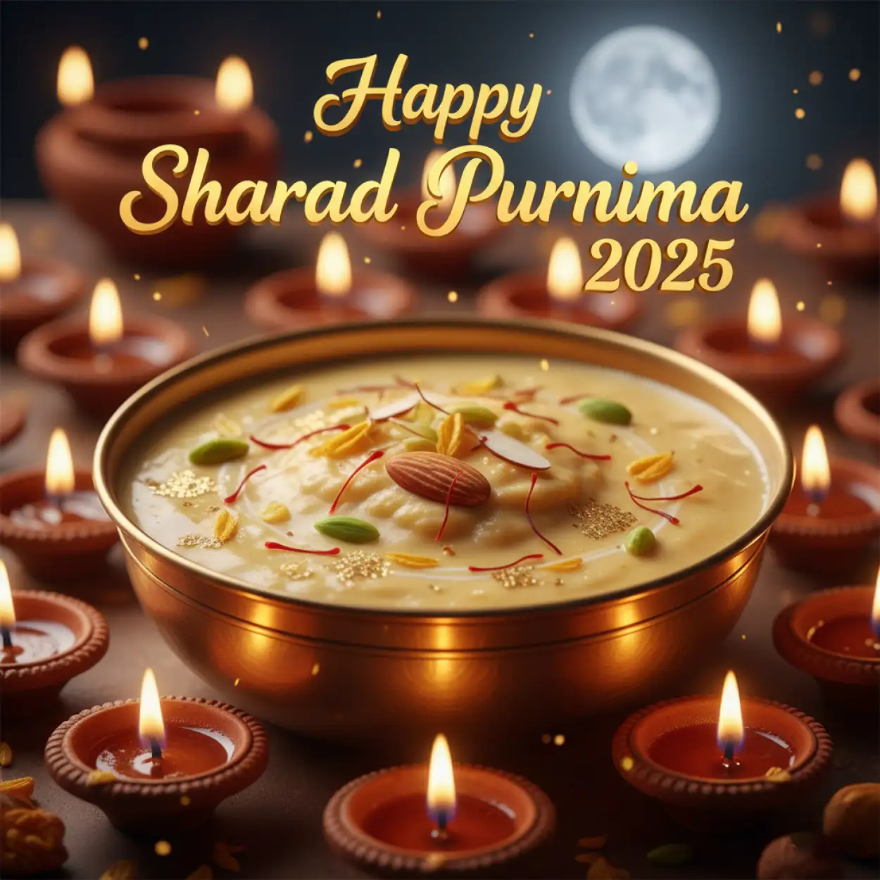 Free Download Sharad Purnima 2025 Kheer Recipe Images - High Quality Happy Sharad Purnima 2025 Background