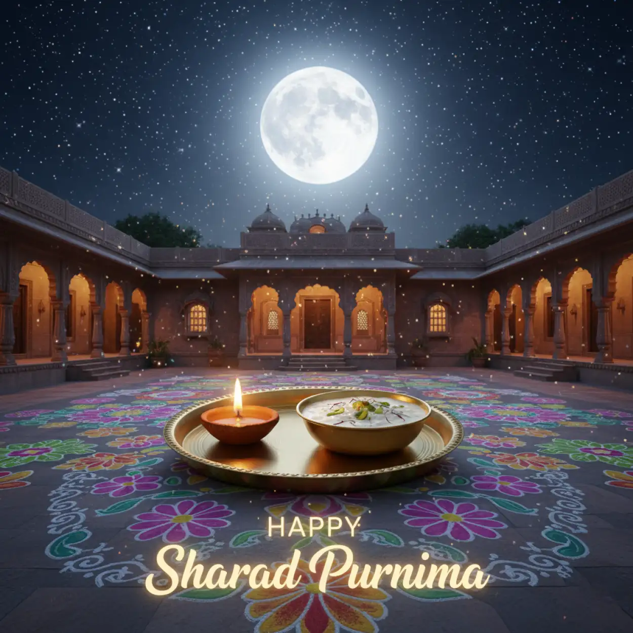 Free Download Sharad Purnima Full Moon Night Wallpaper Hd - High Quality Happy Sharad Purnima Background