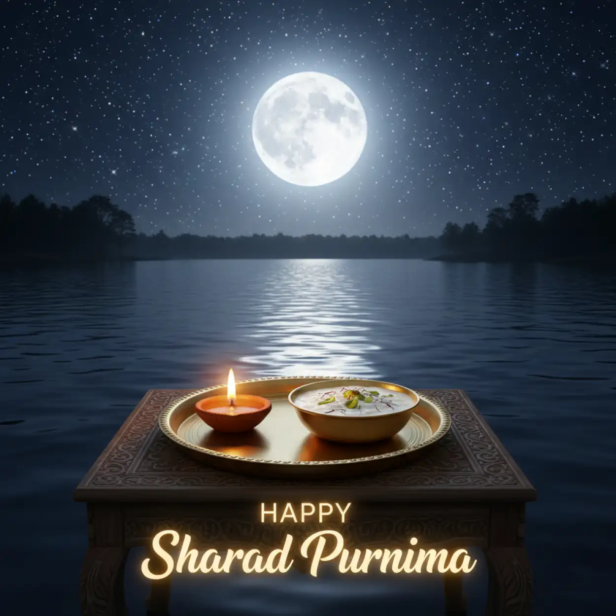Free Download Sharad Purnima Maa Lakshmi Blessings Images - High Quality Happy Sharad Purnima Background