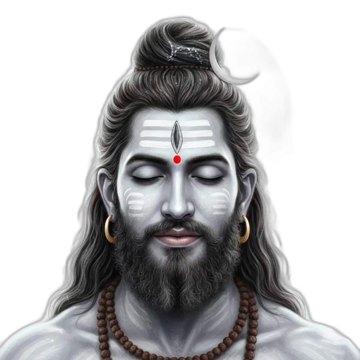 shiv ji png digital painting