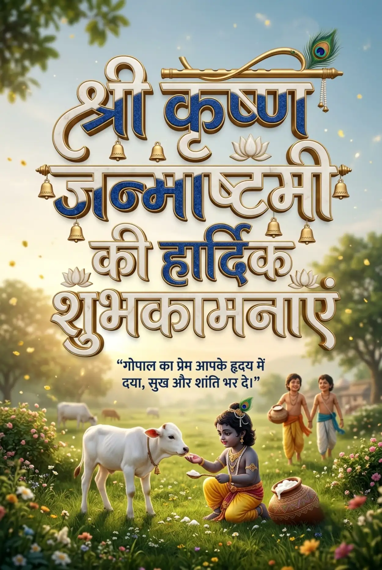 Free Download Shri Krishna Janmashtami Ki Hardik Shubhkamnaye Hindi Status - High Quality Shri Krishna Janmashtami Ki Hardik Shubhkamnaye In Hindi Image