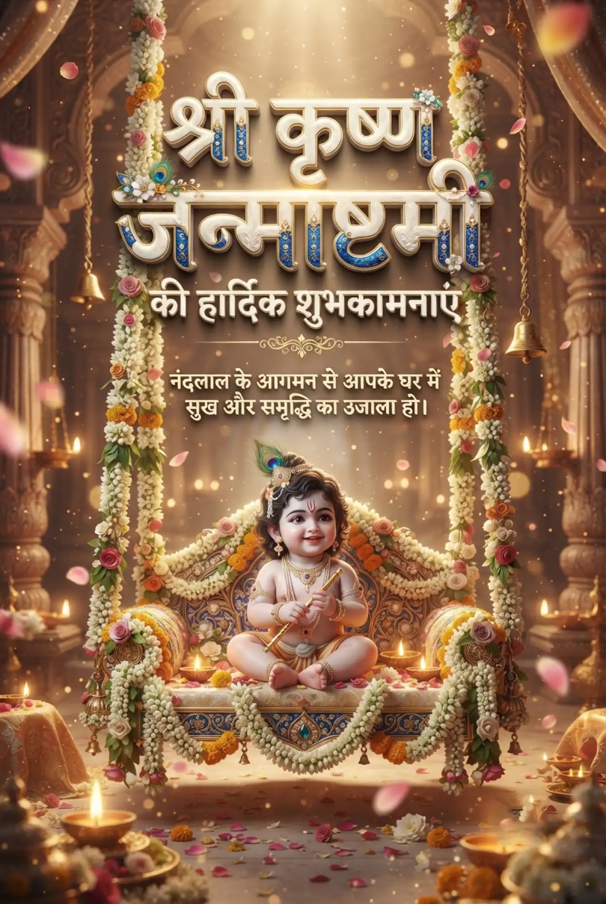 Free Download Shri Krishna Janmashtami Ki Hardik Shubhkamnaye New Images - High Quality Shri Krishna Janmashtami Ki Hardik Shubhkamnaye In Hindi Image