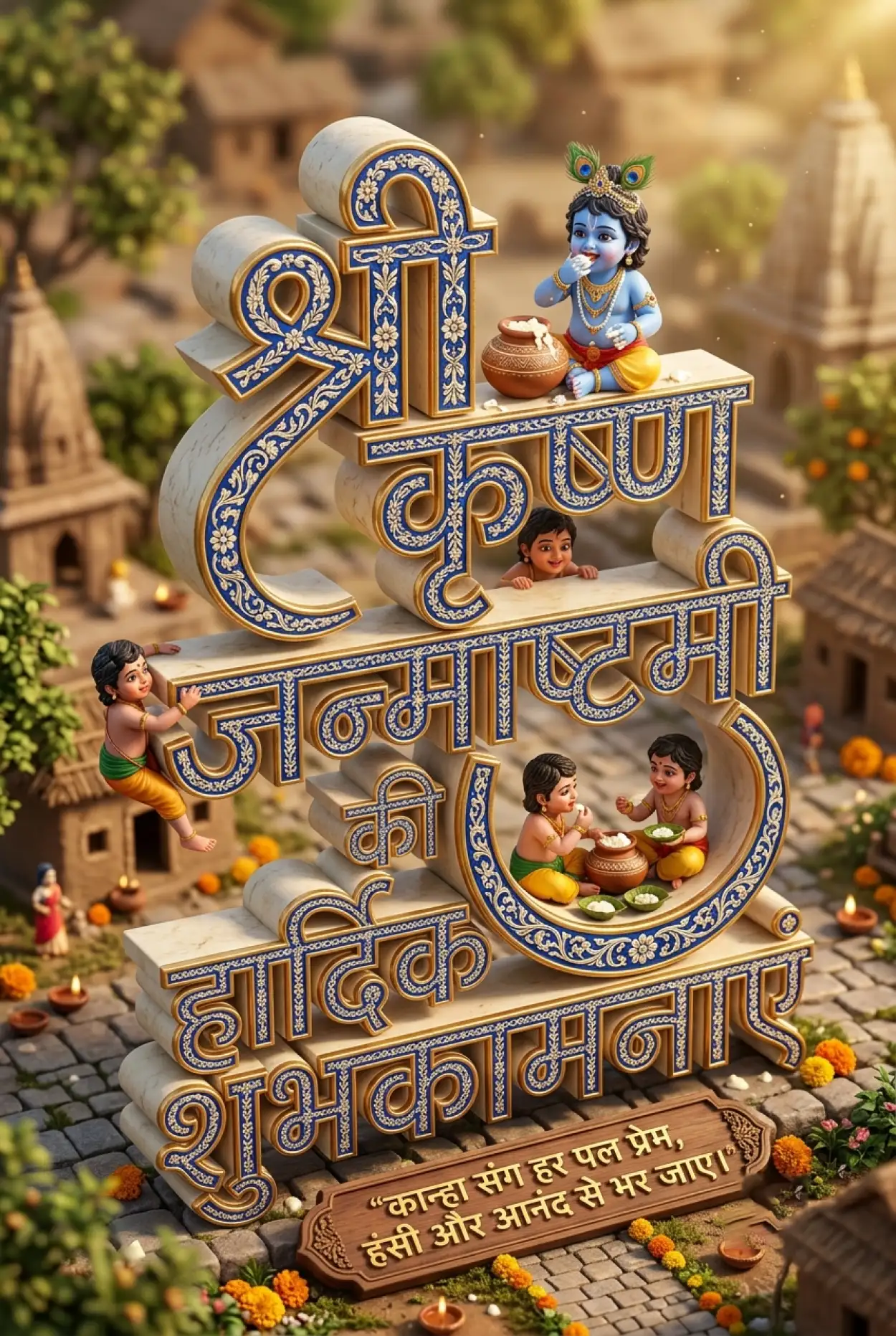 Free Download Shri Krishna Janmashtami Ki Hardik Shubhkamnaye Wallpaper - High Quality Shri Krishna Janmashtami Ki Hardik Shubhkamnaye In Hindi Image
