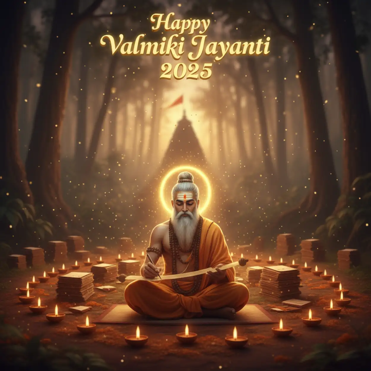 Free Download Shri Valmiki Jayanti 2025 Shayari In Hindi - High Quality Happy Valmiki Jayanti 2025 Background