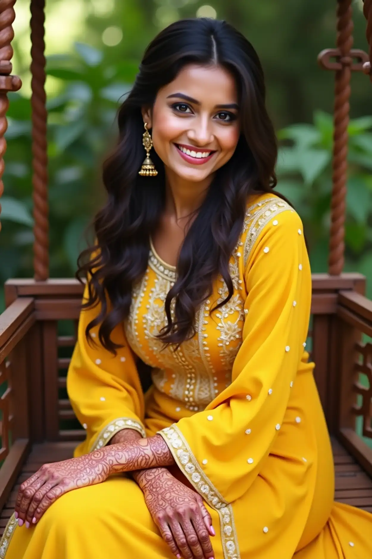 simple and latest teej mehndi design 2025