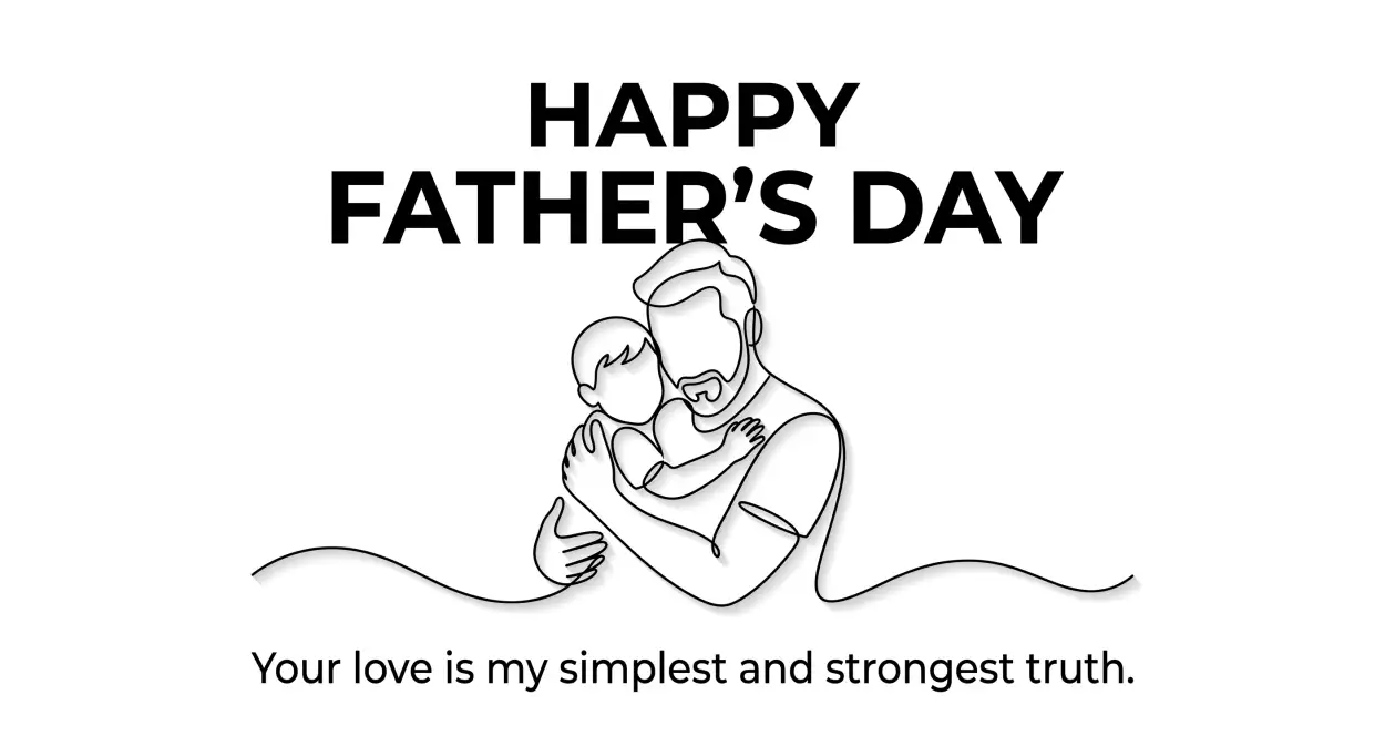 Free Download Simple Fathers Day Greeting Card - High Quality Happy Fathers Day Greeting Card Image