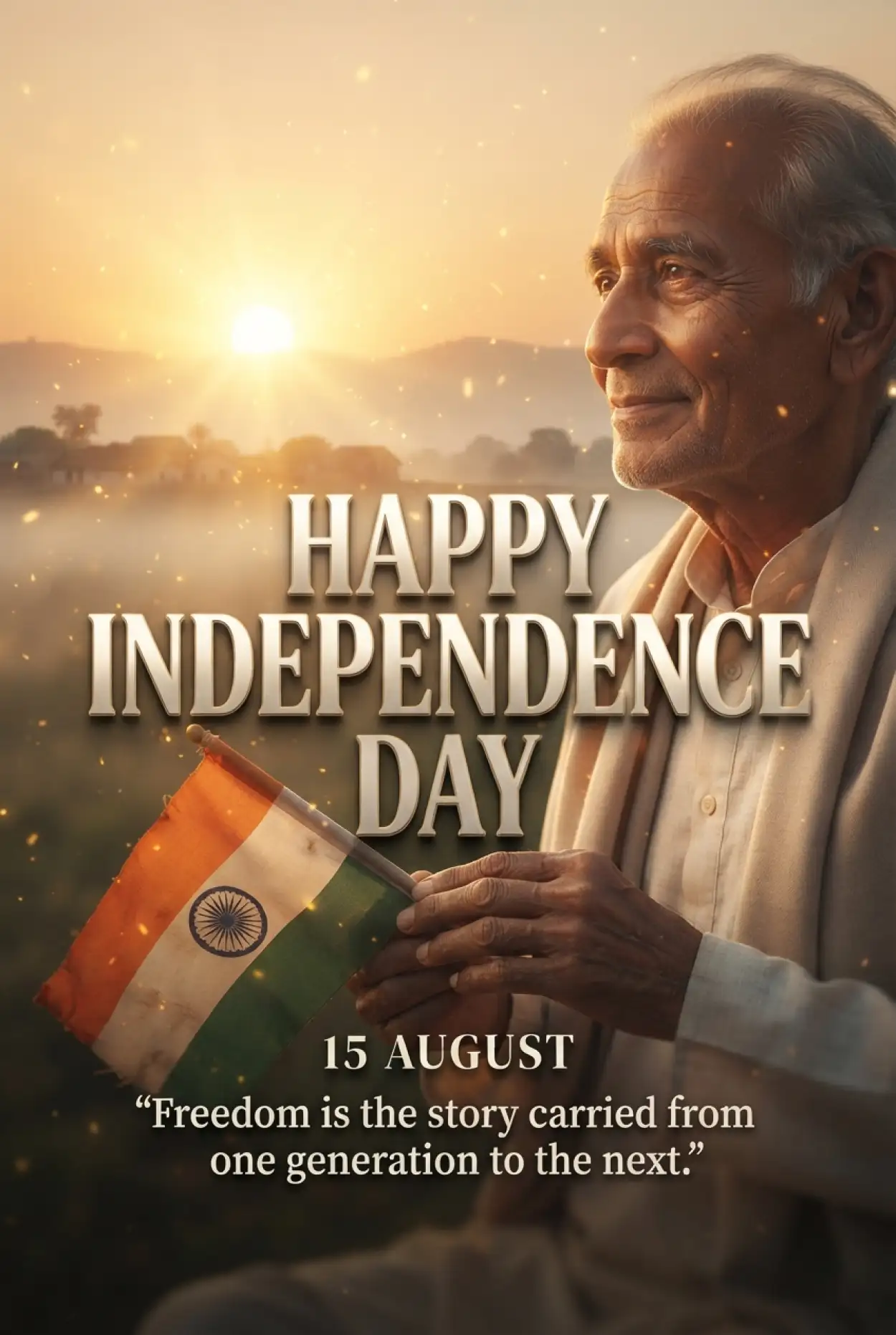 Free Download Simple Independence Day Wishes 2026 - High Quality Indian Independence Day Wishes 2026 Image