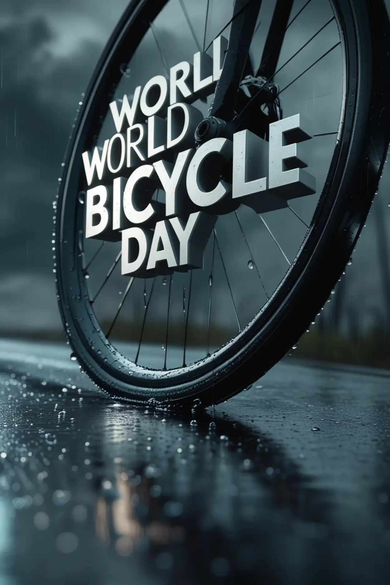 simple poster for world bicycle day