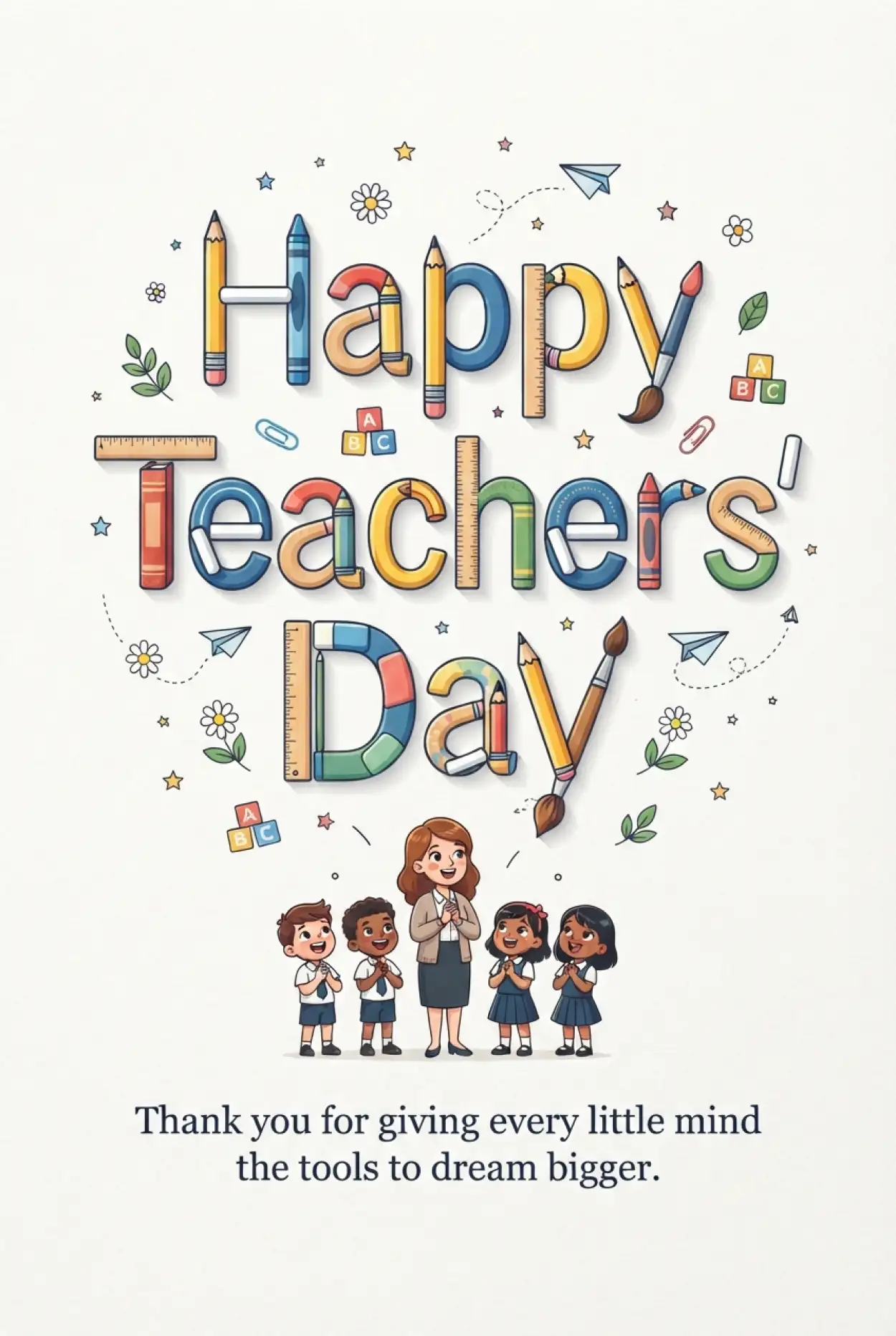 Free Download Simple Teachers Day Cards - High Quality Teachers Day Cards Image