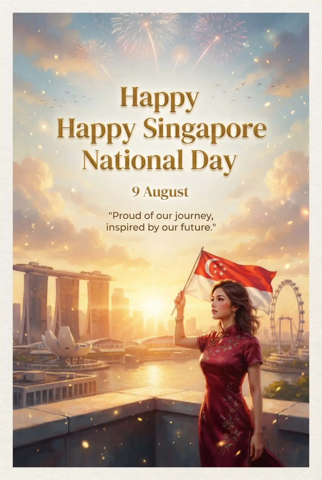 Free Download Singapore National Day 2026 Instagram Post Template - High Quality Singapore National Day 2026 Image