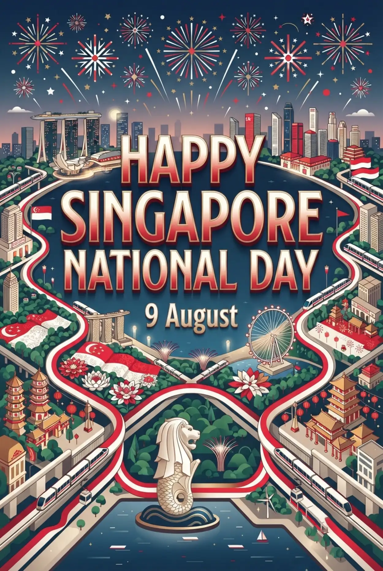 Free Download Singapore National Day 2026 Mobile Wallpaper - High Quality Singapore National Day 2026 Image