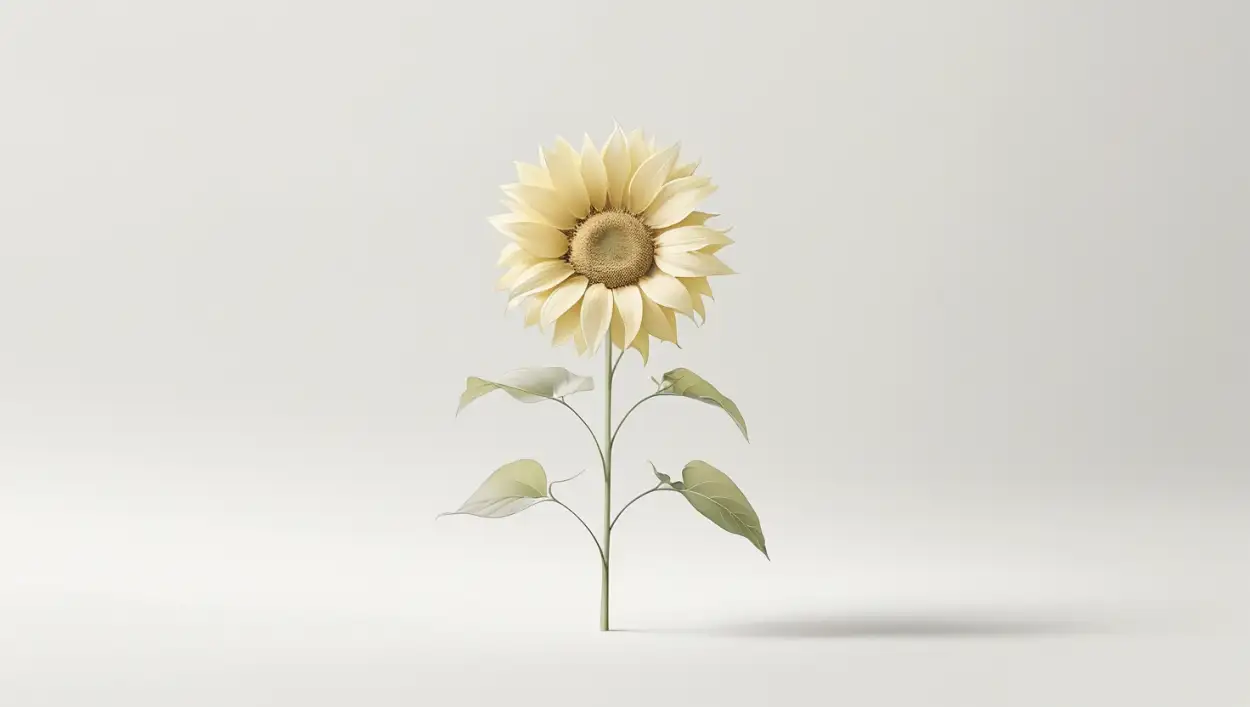 single sunflower with blurred background