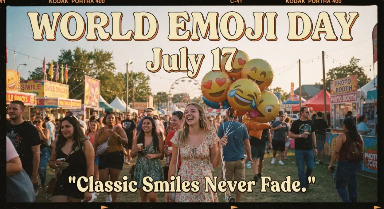Free Download Smiley Emoji Festival Poster - High Quality World Emoji Day Poster 2026 Image