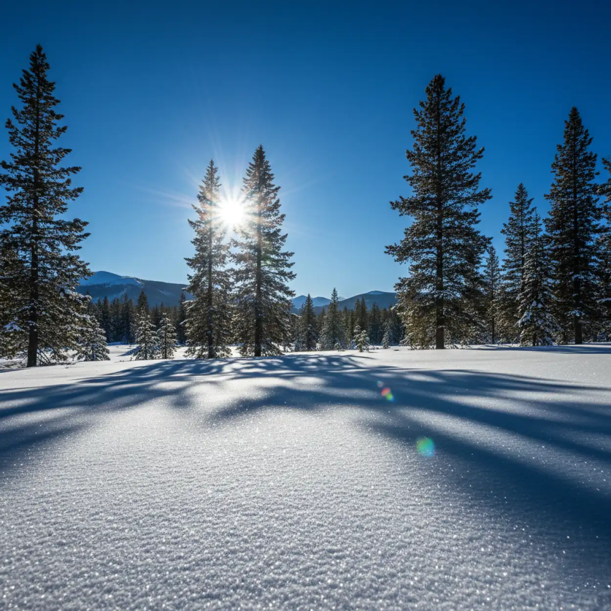 snow background images with trees