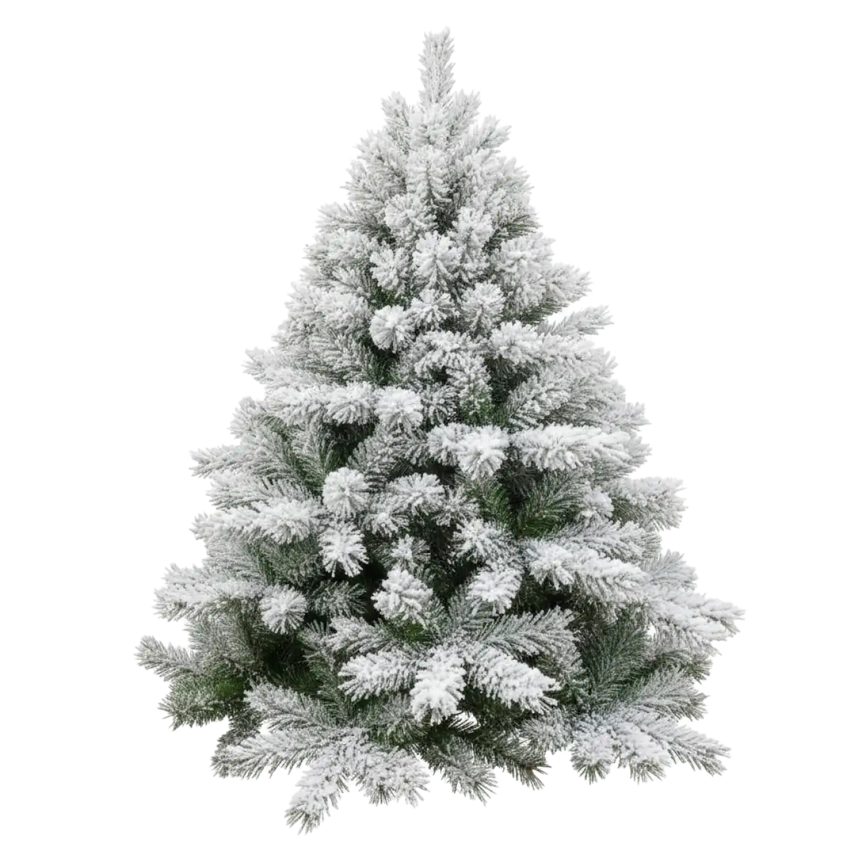 Snowy Christmas tree PNG transparent
