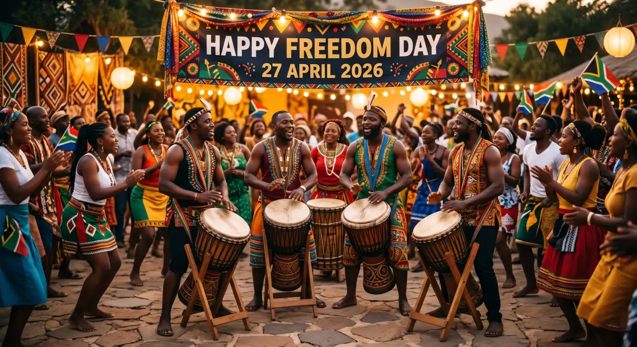 Free Download South Africa Freedom Day Wishes Captions For Reels 2026 - High Quality Happy Freedom Day South Africa Wishes 2026 Image
