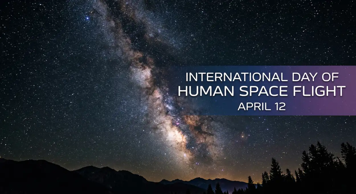 Free Download Space Technology Benefits For Humans - High Quality International Day Of Human Space Flight 2026 Image