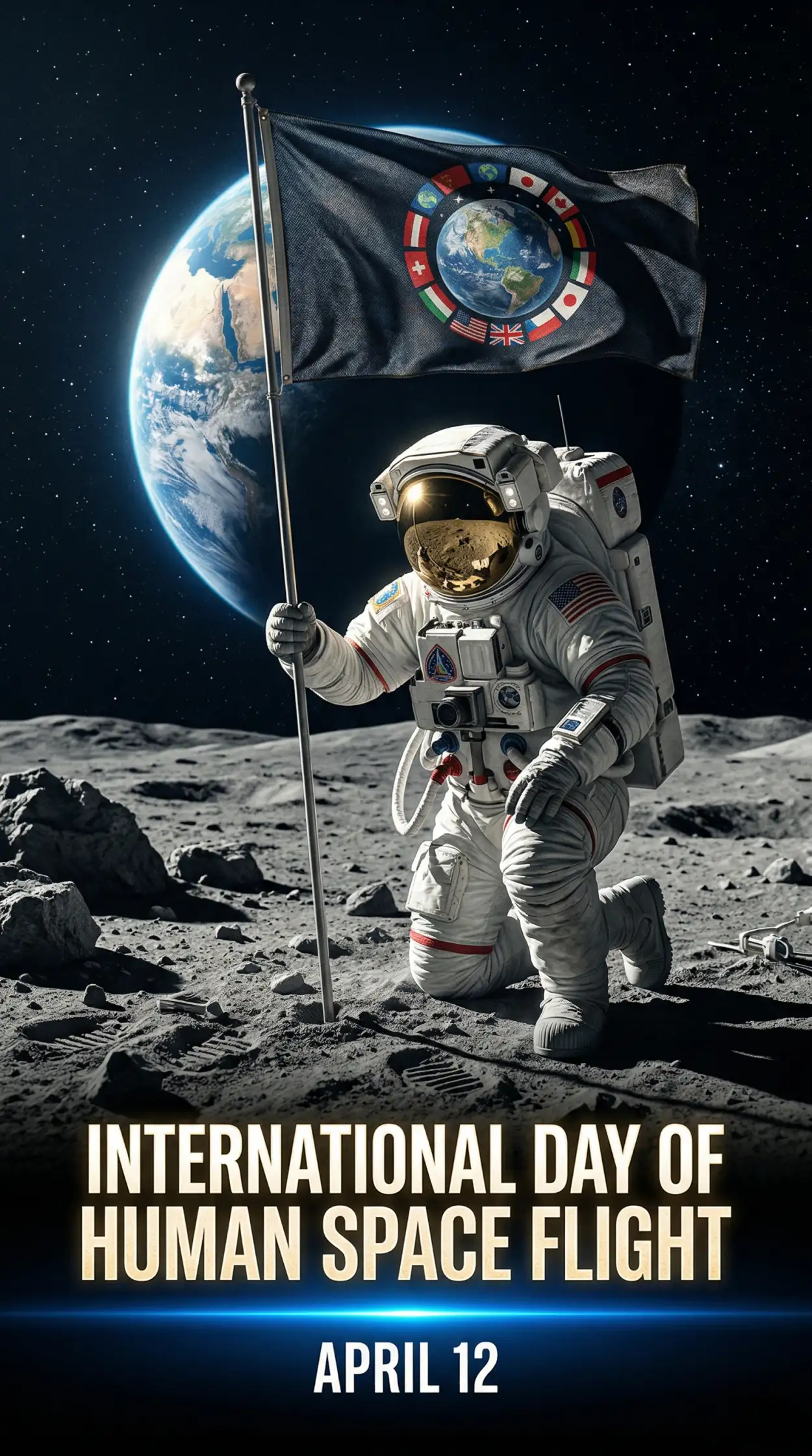 Free Download Space Themed Digital Marketing Ideas 2026 - High Quality International Day Of Human Space Flight 2026 Image