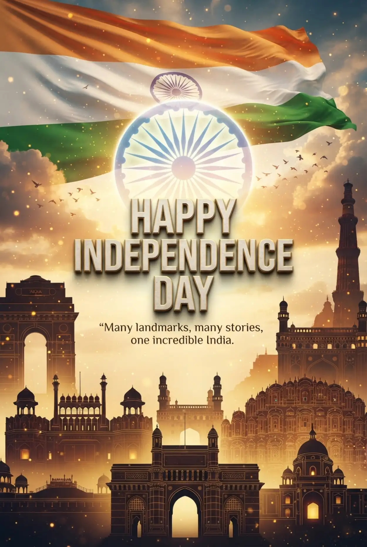 Free Download Special Independence Day Wishes 2026 - High Quality Indian Independence Day Wishes 2026 Image
