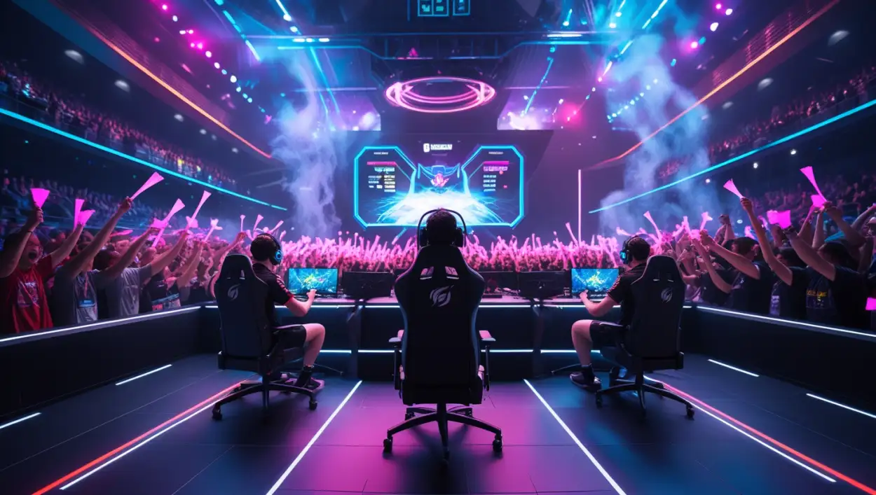 sports stadium background with audience