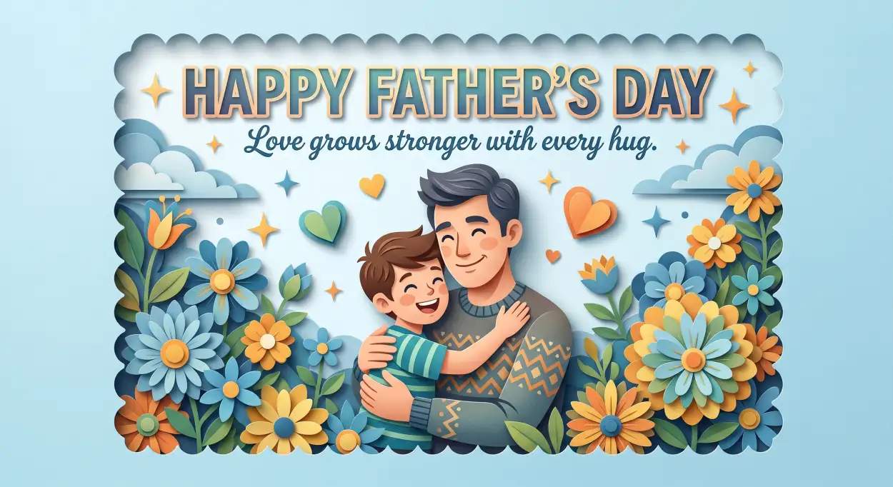 Free Download Square Fathers Day Greeting Card Design - High Quality Happy Fathers Day Greeting Card Image