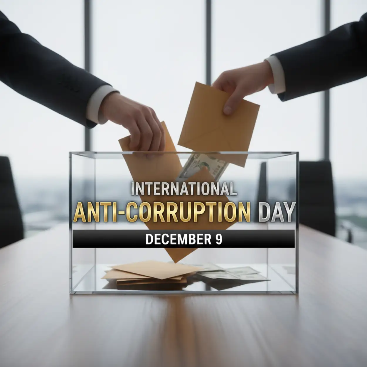 Stop corruption 3D text PNG transparent